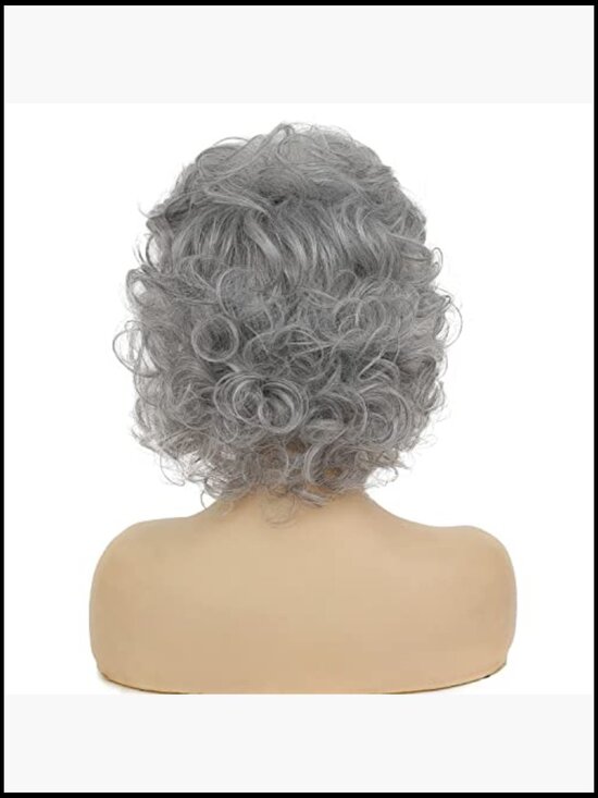 Curly Short Wig with Bangs Heat Resistant Synthetic Hair Daily Halloween main image 6